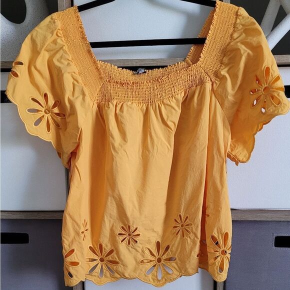Rails Sonora ☀️Marigold eyelet Blouse Size XL - Picture 5 of 13